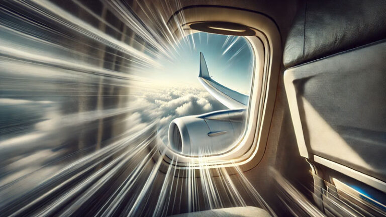 Una ventana de una avion y mucha turbulencia
